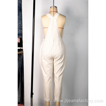 White Ladies Denim Suspenders Wholesale